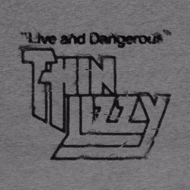 thin lizzy graffiti logo graphic by HAPPY TRIP PRESS